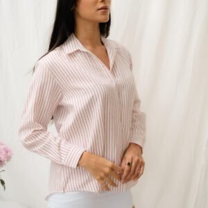 Stripped oversized longsleeve shirt