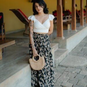 Boho Brown & Black Skirt