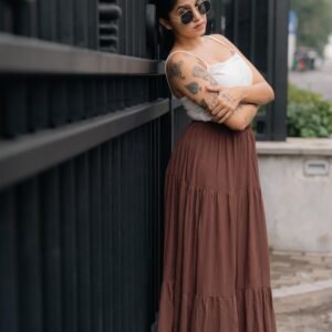 Brown Boho Skirt