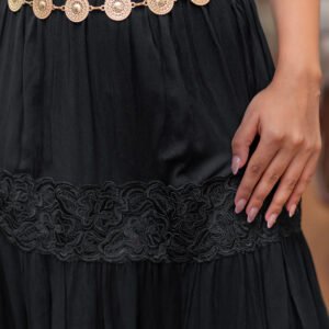 Boho Hollow Out Waist Chain Round Golden