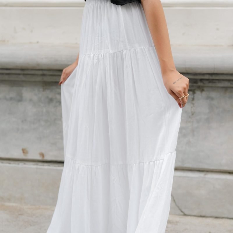 white long clara skirt sri lanka