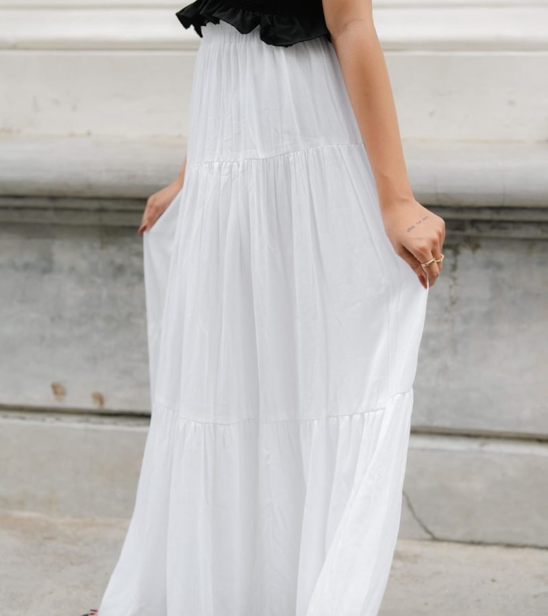 white long clara skirt sri lanka
